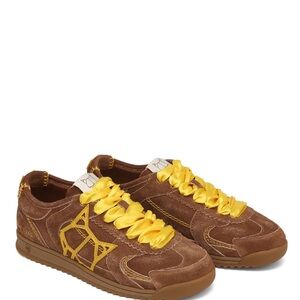 Naked Wolfe Brown and Yellow Women's Sneakers